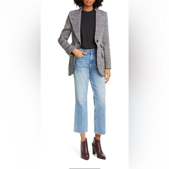 FRAME Le Sylvie High Waist Kick Boot Crop Jeans - Picture 1 of 8